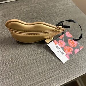 DVF  Gold Lips Pouch Charm Bag / Keychain